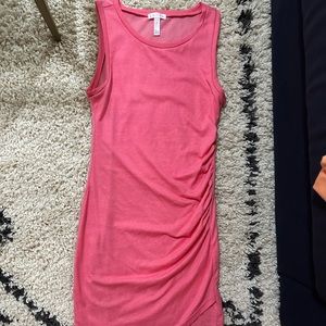 Hot Pink Leith Ruched Dress
